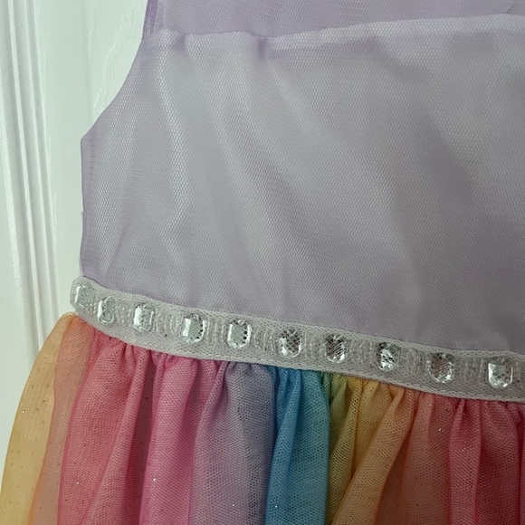 Blueberi boulevard girls 4T Rainbow Tulle Dress with Gem Detail - Picture 2 of 5